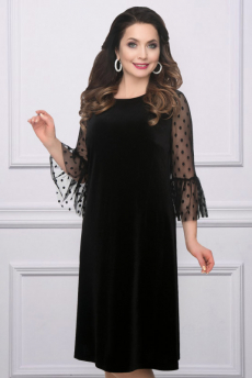 Черное бархатное платье CHARUTTI со скидкой