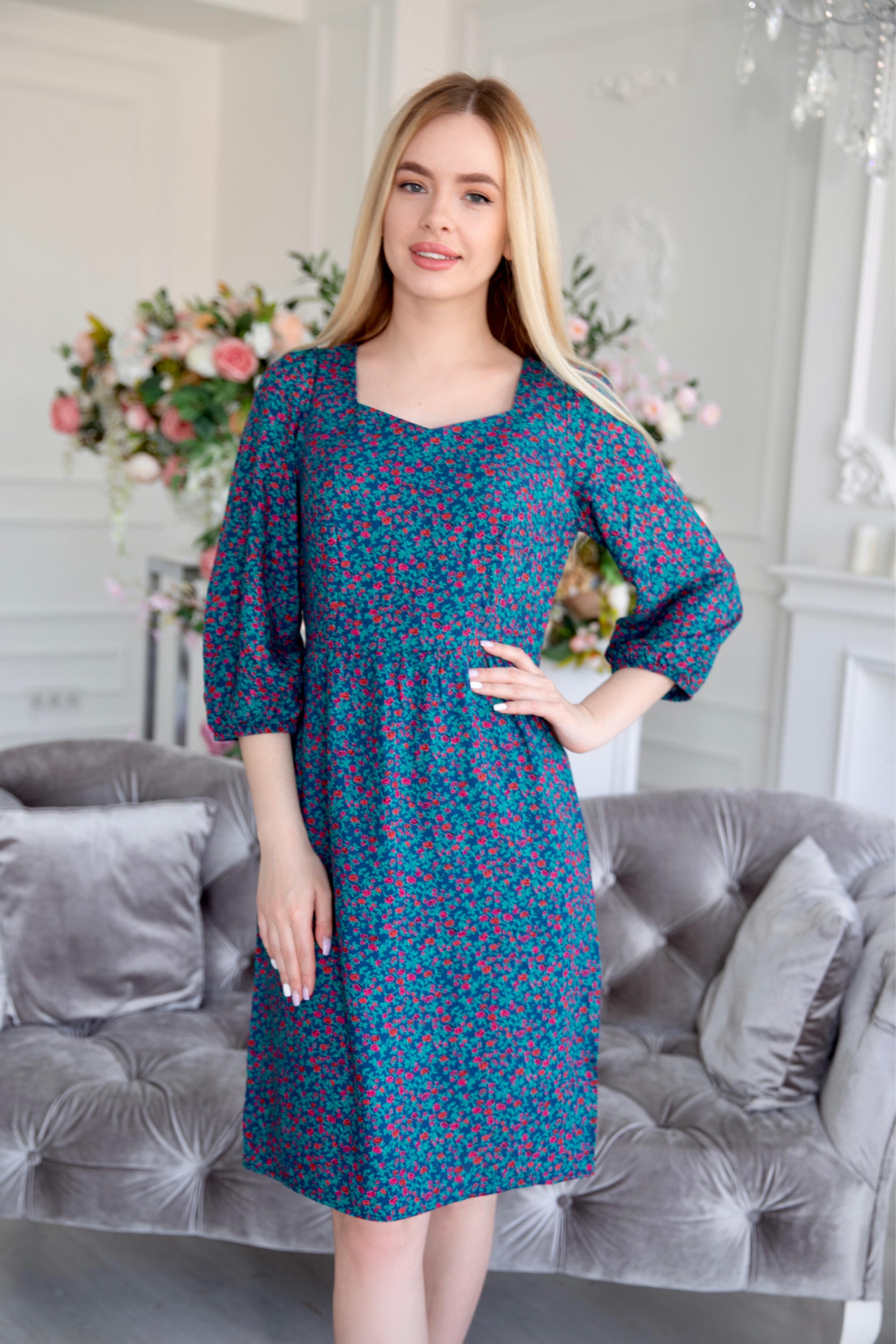 Фото товара 20937, повседневное платье миди